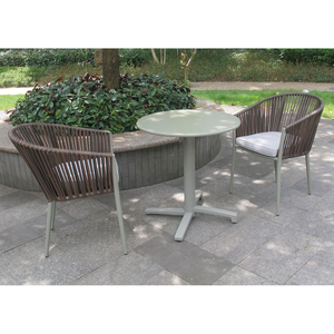 Garden Furniture Foldable Alum Table and Rope Chair Set SR-07