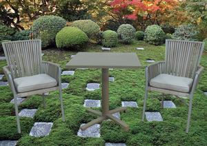 Garden Furniture Foldable Alum Table and Rope Chair Set SR-09