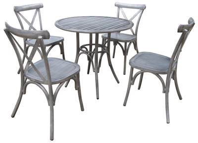Garden Frunitrue Alum Table and Chair Set SV-024 & SV-025
