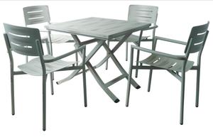 Outdoor Foldable Alum Table and Chair Set ST-84003 & ST-84001